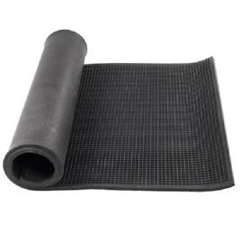 8 Mm Checkered Rubber Mat, Color: Black