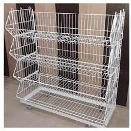 Alligator Display Rack Ss, Shelves: 4 Shelves