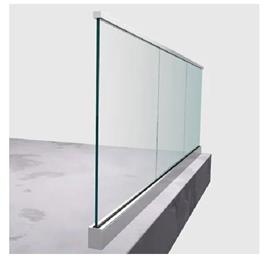 Aluminium Glass Railing 2, Height: 3 ft