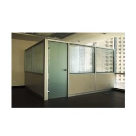 Aluminium Office Partition With Toughened Glass, Open Style: Swing, Hinged