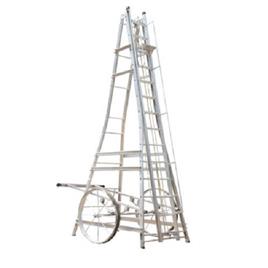 Aluminum Large Wheel Tower Ladder, Aluminium Ladder Section of Size: 66 x31 x3 mm thick approx