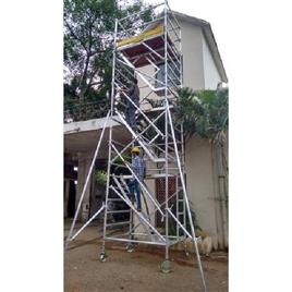 Aluminum Scaffolding Stairway Mobile Tower, Aluminium Grade: 6061T6, 6082T6, 6005AT5