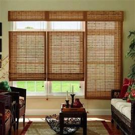 Bamboo Blinds In Suburban Artzz Fuzion, Color: Brown