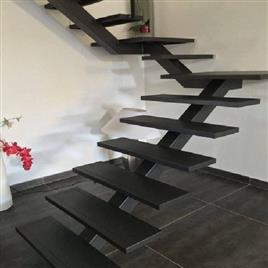 Black Mild Steel Hanging Staircase, Usage/application: Home, Hotel