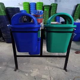 Blue And Green Plastic Swach Bharat Dustbin