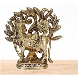 Brass Cow Statue, Care Instruction: Clean With a Dry & Soft Cloth. Do Not Use Harsh Chemical