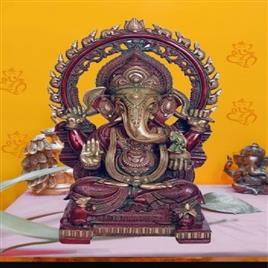 Brass Ganesha Statue Super Fine Finish, Material: Brass