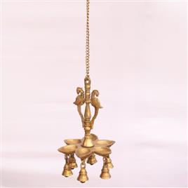 Brass Peacock Hanging Diya