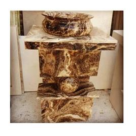 Brown Marble Wash Basin, Pattern/Style: Printed