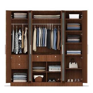 Brown Plywood Designer Wooden Wardrobe Warranty 20 Years, Features: Waterproof