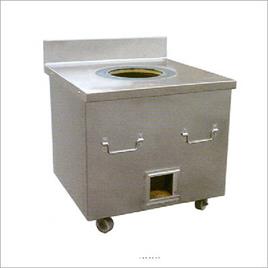 Bullnose Back Splash Tandoor - Stainless Steel, 40x40x40 cm, 25 cm Cooking Area | Durable, Easy Cleaning, Mobile Design, Castor Wheels