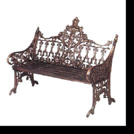 Cast Iron Modern Style Garden Bench