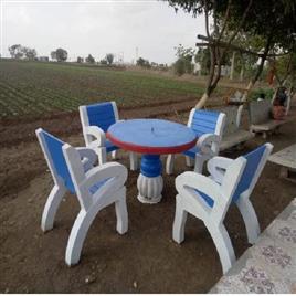 Cement Garden Table Chair Set, Usage/Application: Garden