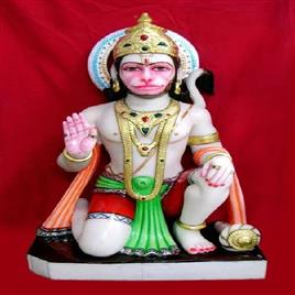 Colorful Marble Hanuman Statue