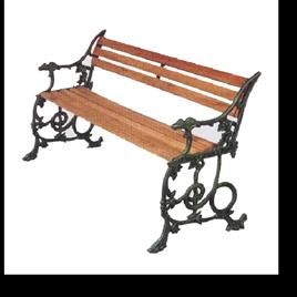 Contemporary Cast Iron Garden Bench