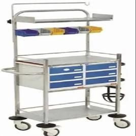 Crash Cart With Abs Drawers In Delhi Om Surgical Company