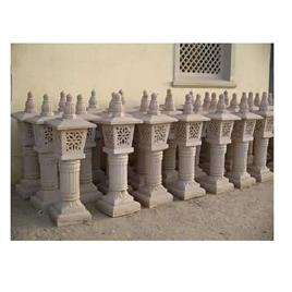 Decorative Stone Lamp Post Head, Base Material: Stone