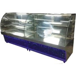 curved glass display counter