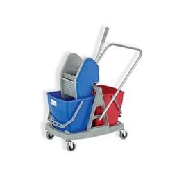 Double Bucket Wringer Trolley, Material: Plastic