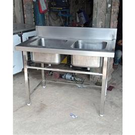 Double Sink Unit 6, Sink Size: 24x48x34