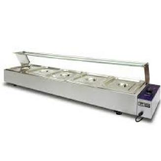 Electric Bain Marie Wglass Valve 5 Pan, Power (KW): 1.8 KW