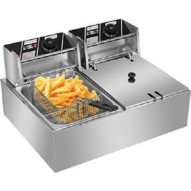 Electric Fryer Double Tank For Commercial, Container Capacity L: 6+6