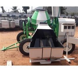 Electric Semi Automatic 3 Bin Concrete Mixer 2