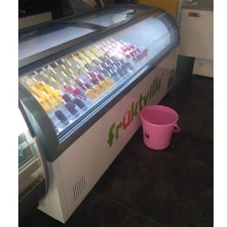 Euronova Curved Ice Cream Display Counters Electric Capacity 400 L