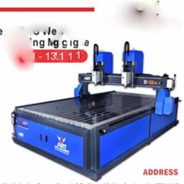 Ez 1325 2H Double Head Cnc Wood Carving Machine, X-Y Axis Working Area: 1300 x 2500 mm