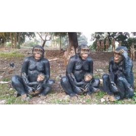 Fiber Chimpanzee Animal Statue, Packing Type: crate box