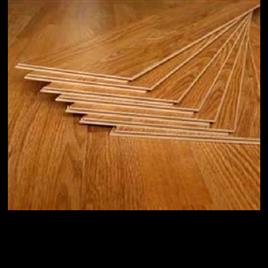 Fiberboard Brown Wood Laminate Flooring, Available Color: Brown