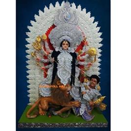 Fiberglass Navaratri Durga Statue Height: 72 Inches