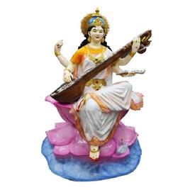 Fiberglass Saraswati Statue Skyartzone, Color: Fiberglass