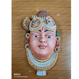 Fiberglass Shree Nath Ji Face Mural, Type Of Frame: fiberglass Shree Nath Ji Face Mural, For Home Decor