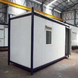 Gi Portable Cabin - Customized Dimensions, Insulated PUFF Panels, MS Steel Framework, MS/Aluminum Doors and Windows, Ideal for Office Use, Available in White and Blue