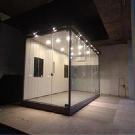 Glass Modular Site Sales Office Cabin, Material: Glass, Iron