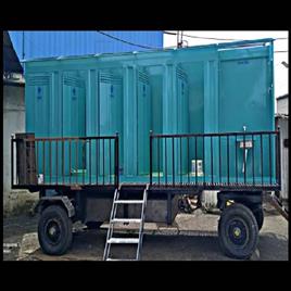 Green Colour FRP Portable Mobile Toilet