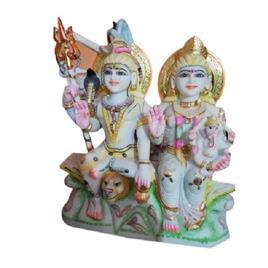 Handmade Marble Shiv Parvati Statue