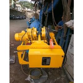 Electric Wire Rope Hoist - Heavy Duty Design, High Lifting Capacity, Compact Yellow Finish, Safety Features Included