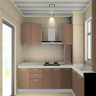 L Shape Pvc Modular Kitchen, Material: PVC