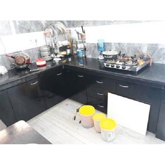 L Shape Wooden Modular Kitchen 03, Appearance: Modern