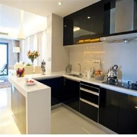 L Shaped Stainless Steel Modular Kitchen