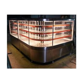 L Type Bend Glass Display Counter, Voltage: 230V