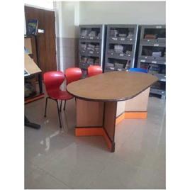 Library Table Oval Shape, Usage/Application: school college hotel etc