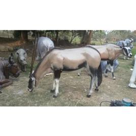 Lifesize Fiberglass Animal Statue Color: Natural