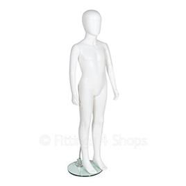 Locomoto Fiber Glass Glossy White Kid Mannequins For Display Store Uses