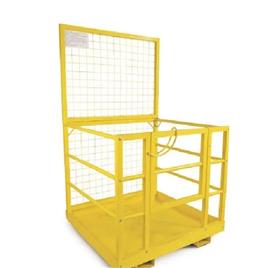 Man Lift Cage In Thane Sorikal Wheels, Color: Yellow