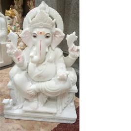 Marble Ganesh Statue 21, Hand Made: Yes