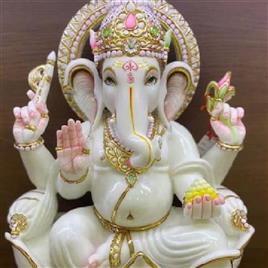 Marble Ganesh Statue In Alwar Garima Marble Murti Art