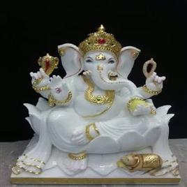 Marble God Ganesh Idol, Size: All